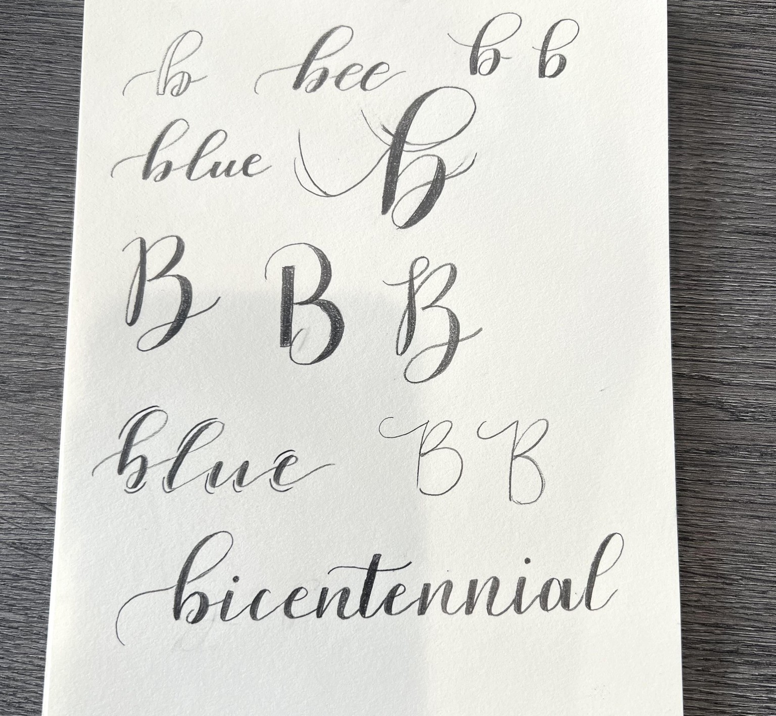 Faux Calligraphy Words :) - image 1 - student project