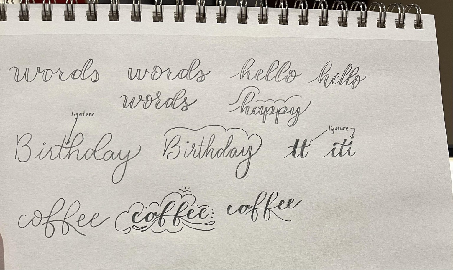 Faux Calligraphy Words :) - image 2 - student project