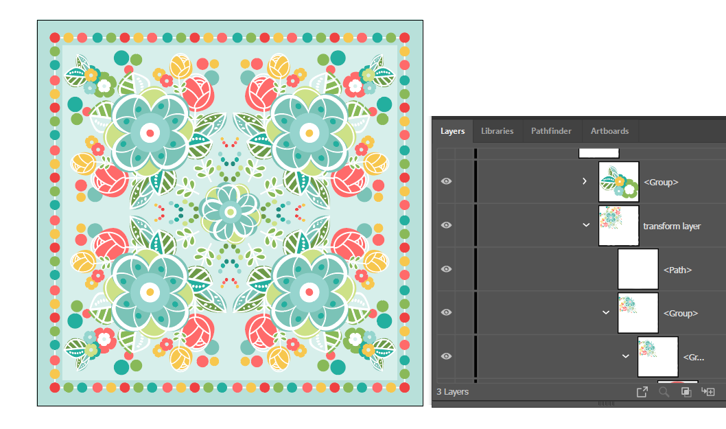 Reflect and transform-Garden Party Scarf - image 2 - student project