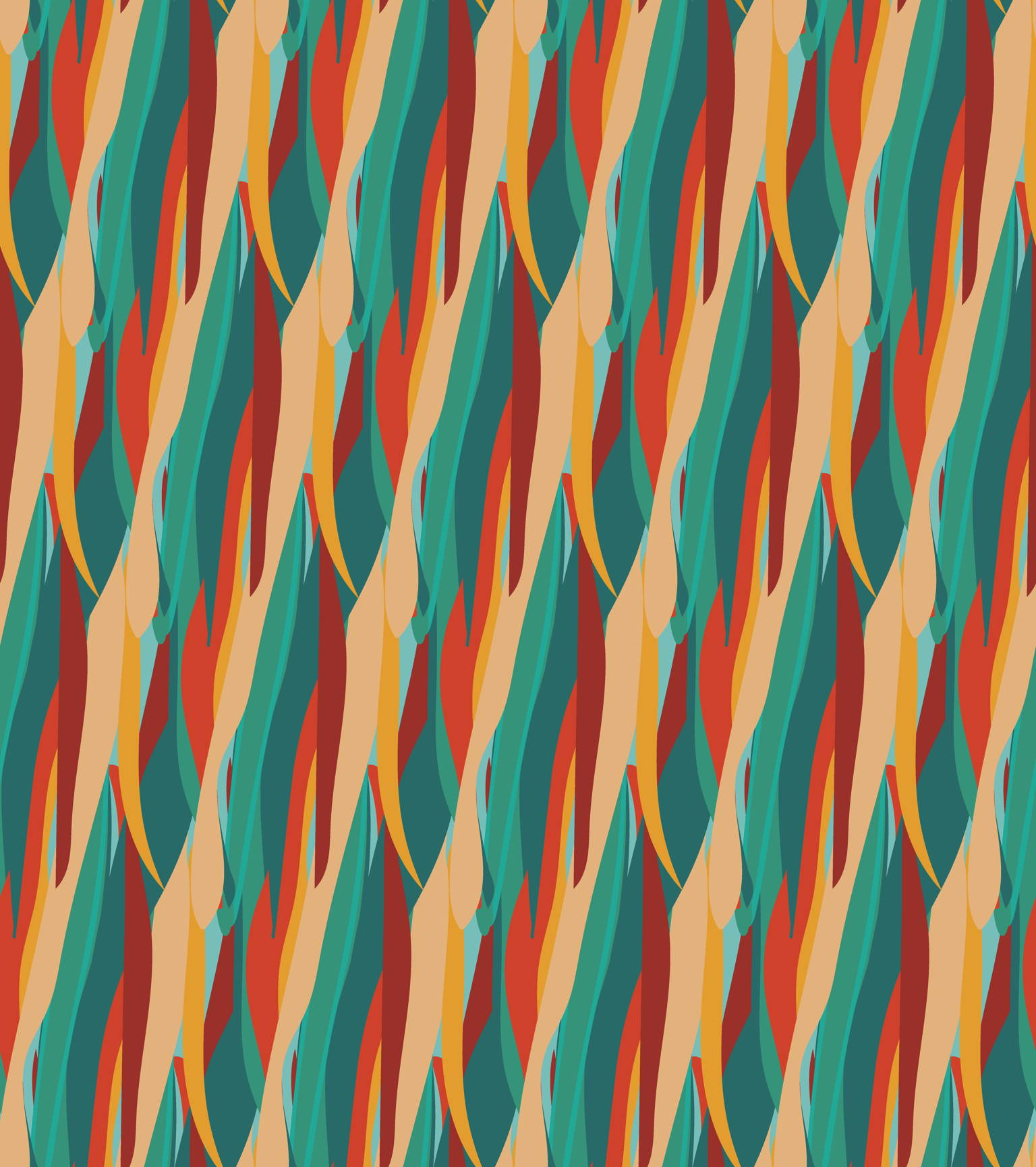Field of Coneflowers Abstract Repeat Pattern + Coordinates - image 5 - student project