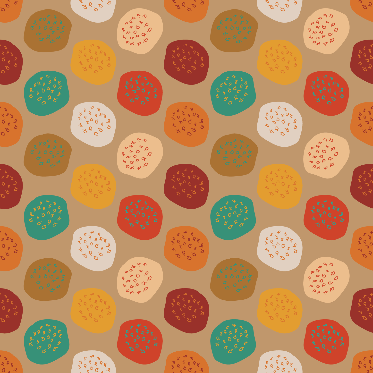 Field of Coneflowers Abstract Repeat Pattern + Coordinates - image 3 - student project
