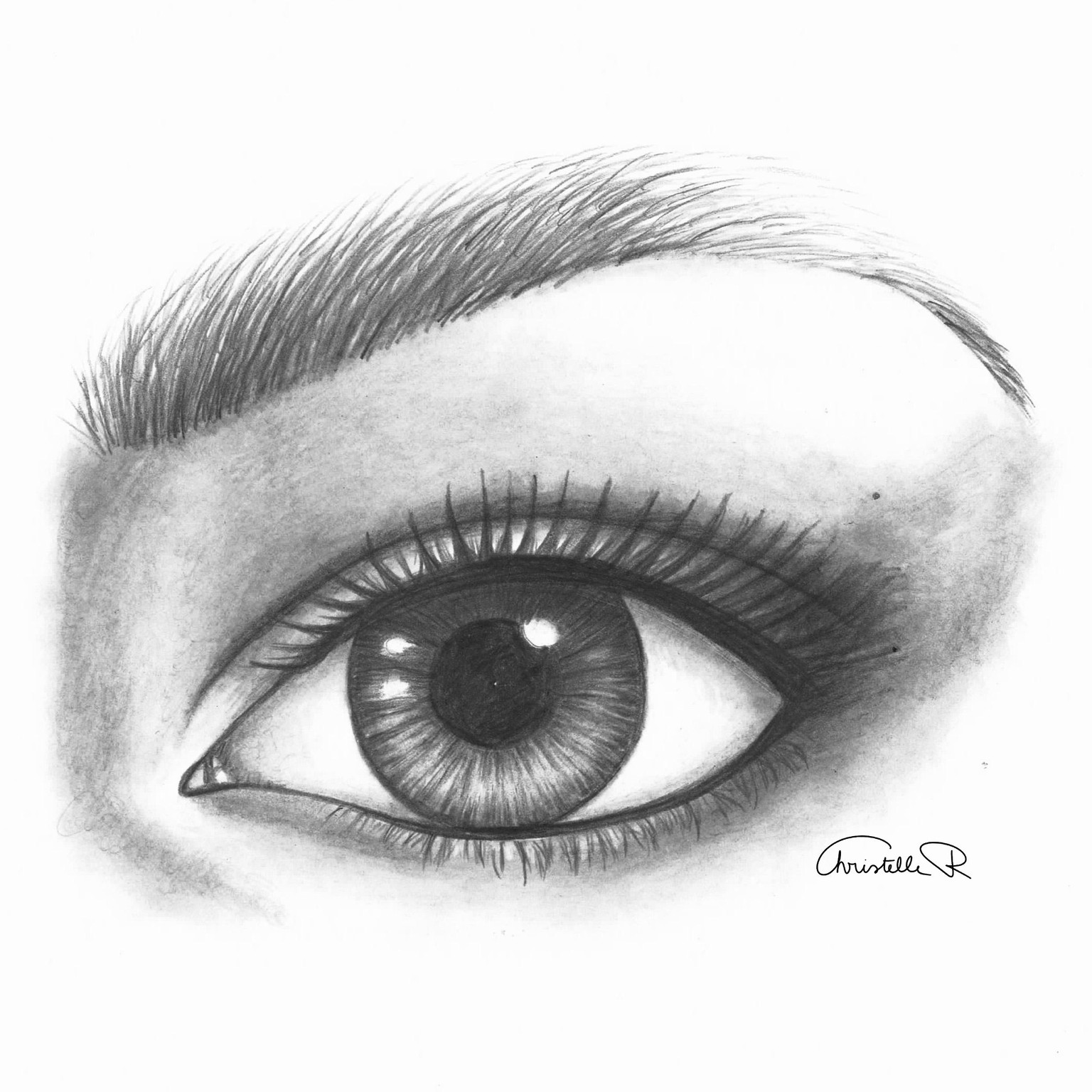 Eye with Graphite pencils - image 1 - student project