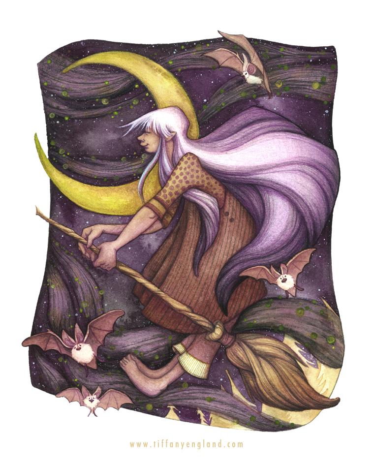 Editing in Photoshop my watercolor witch - image 1 - student project