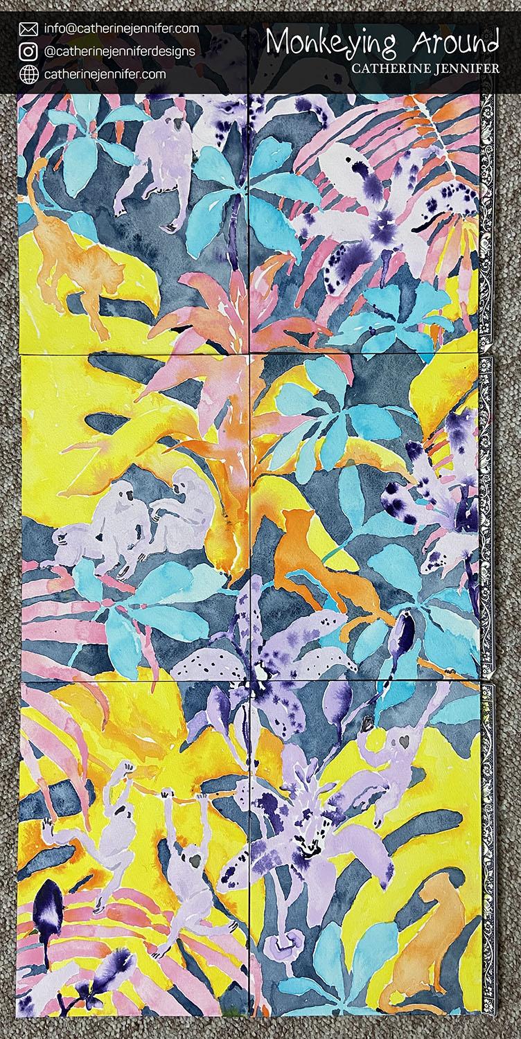 Watercolor Without Fear: Painting for Pattern Design - image 6 - student project
