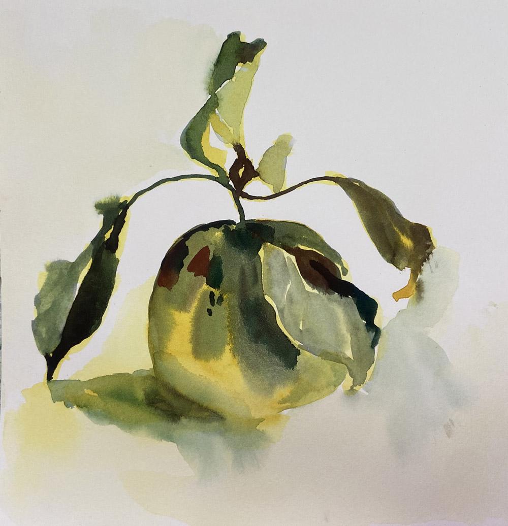 Wet-in-Wet Watercolor Apples - image 1 - student project
