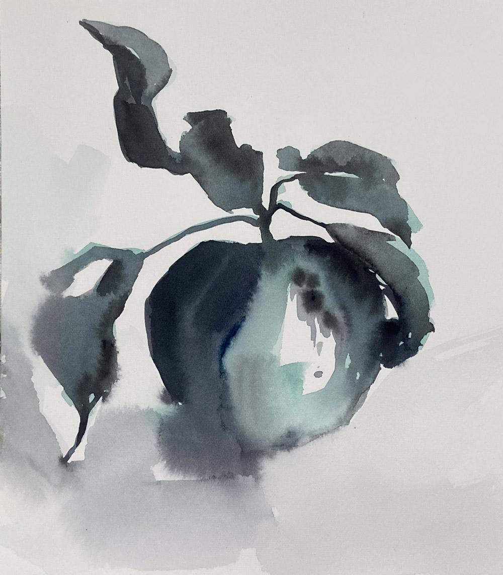 Wet-in-Wet Watercolor Apples - image 3 - student project