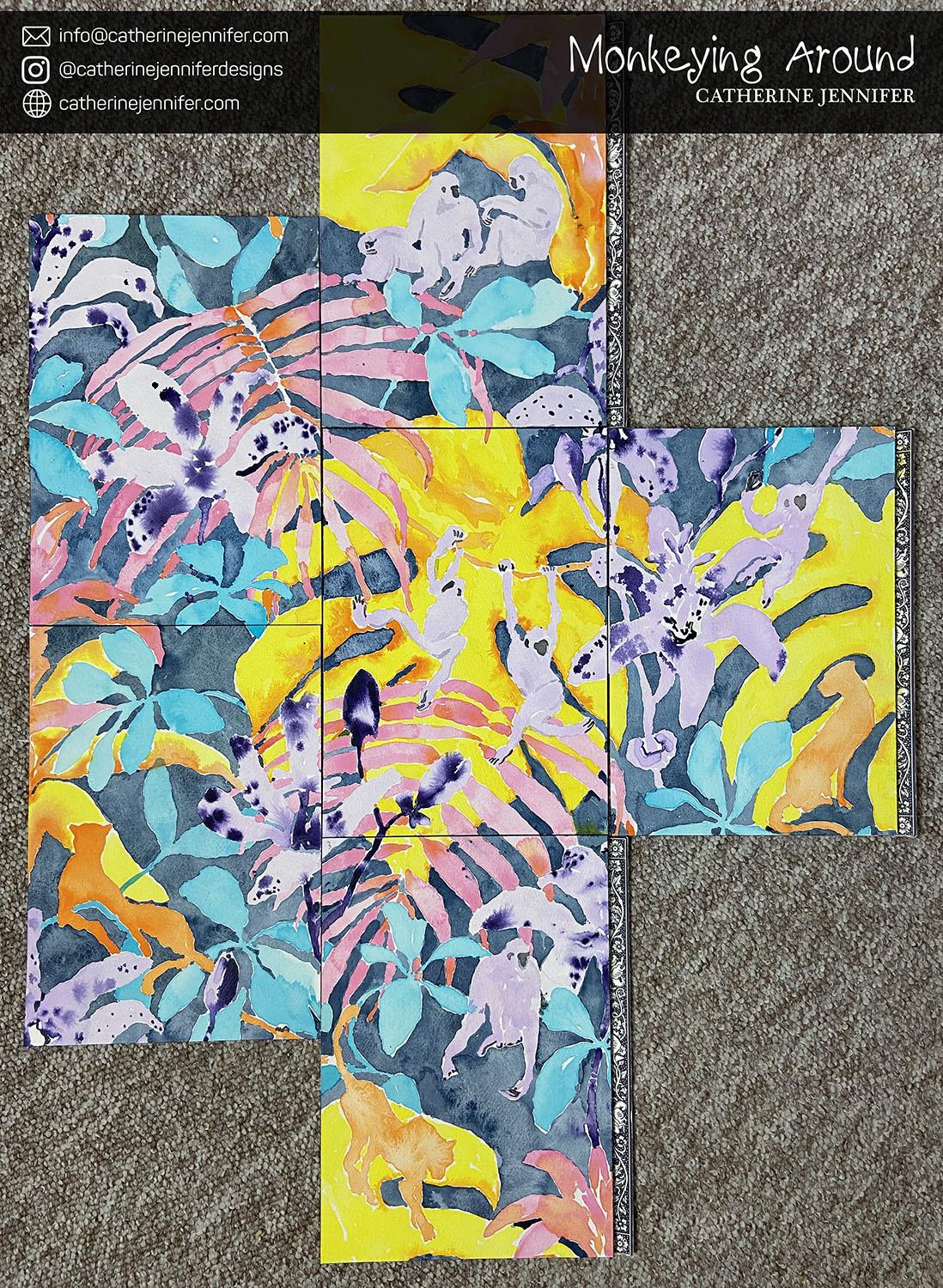 Watercolor Without Fear: Painting for Pattern Design - image 8 - student project