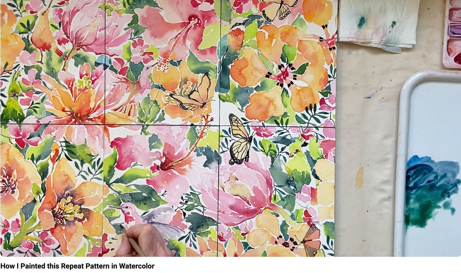Watercolor Without Fear: Painting for Pattern Design - image 1 - student project