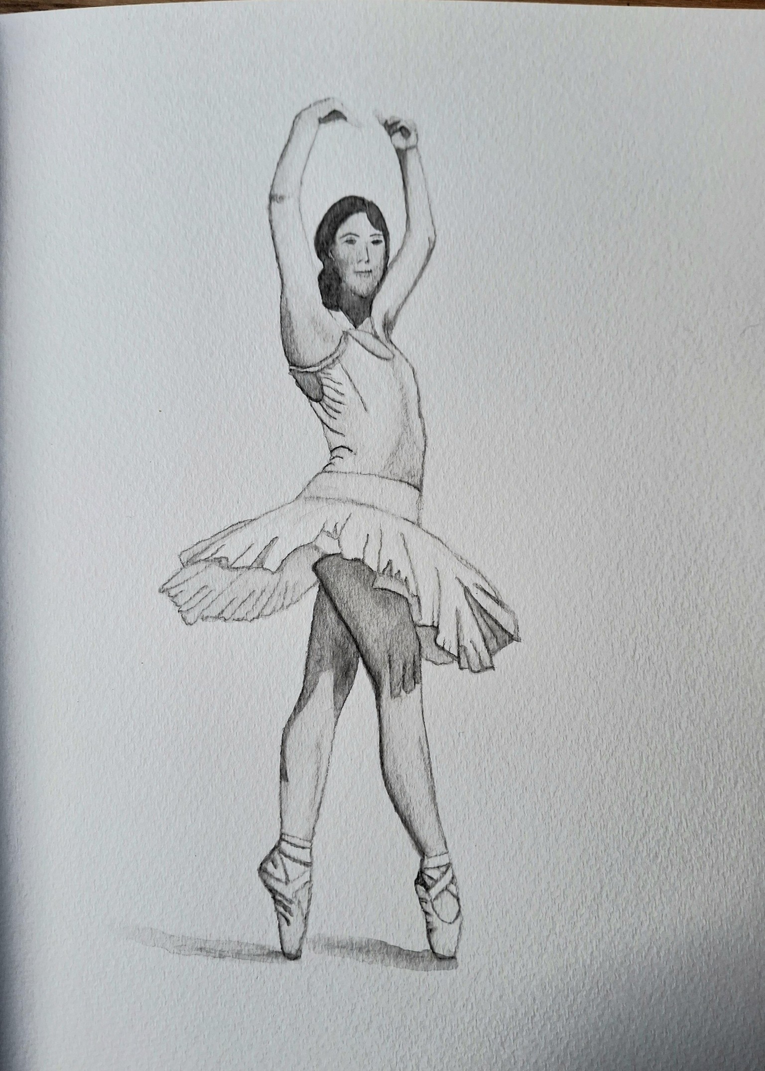 Ballerina in water soluble graphite - image 1 - student project