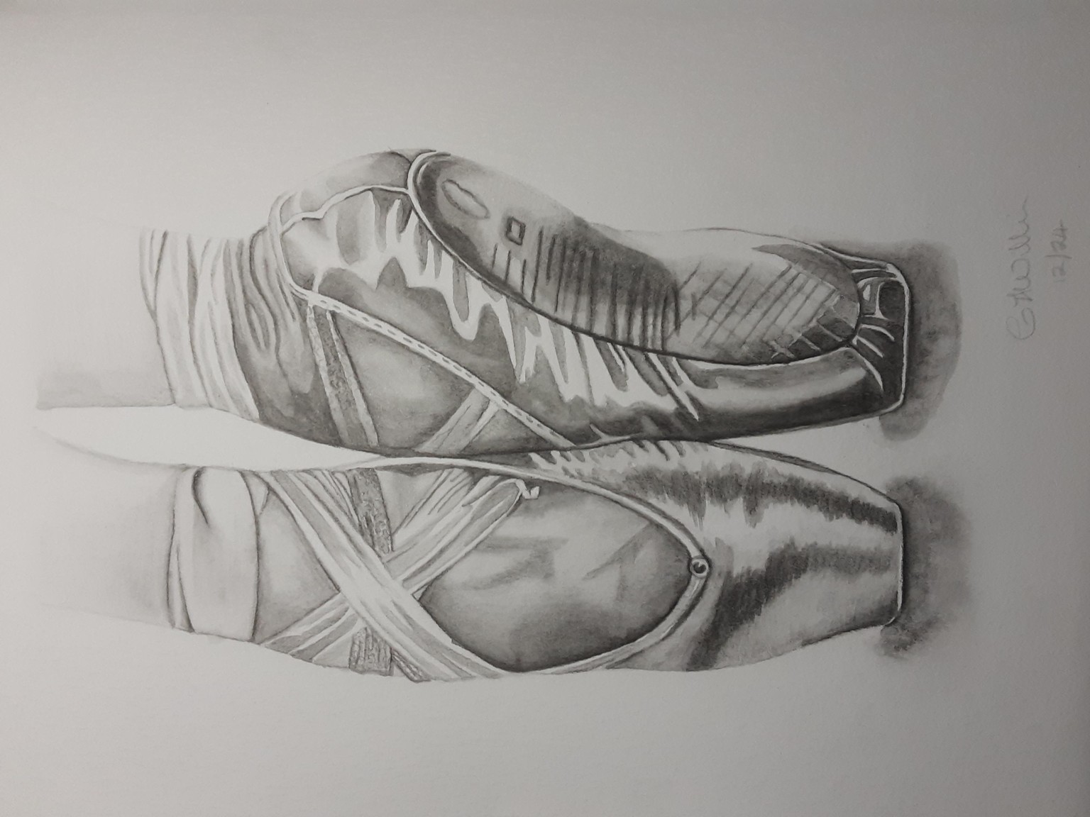 Ballerina in water soluble graphite - image 2 - student project