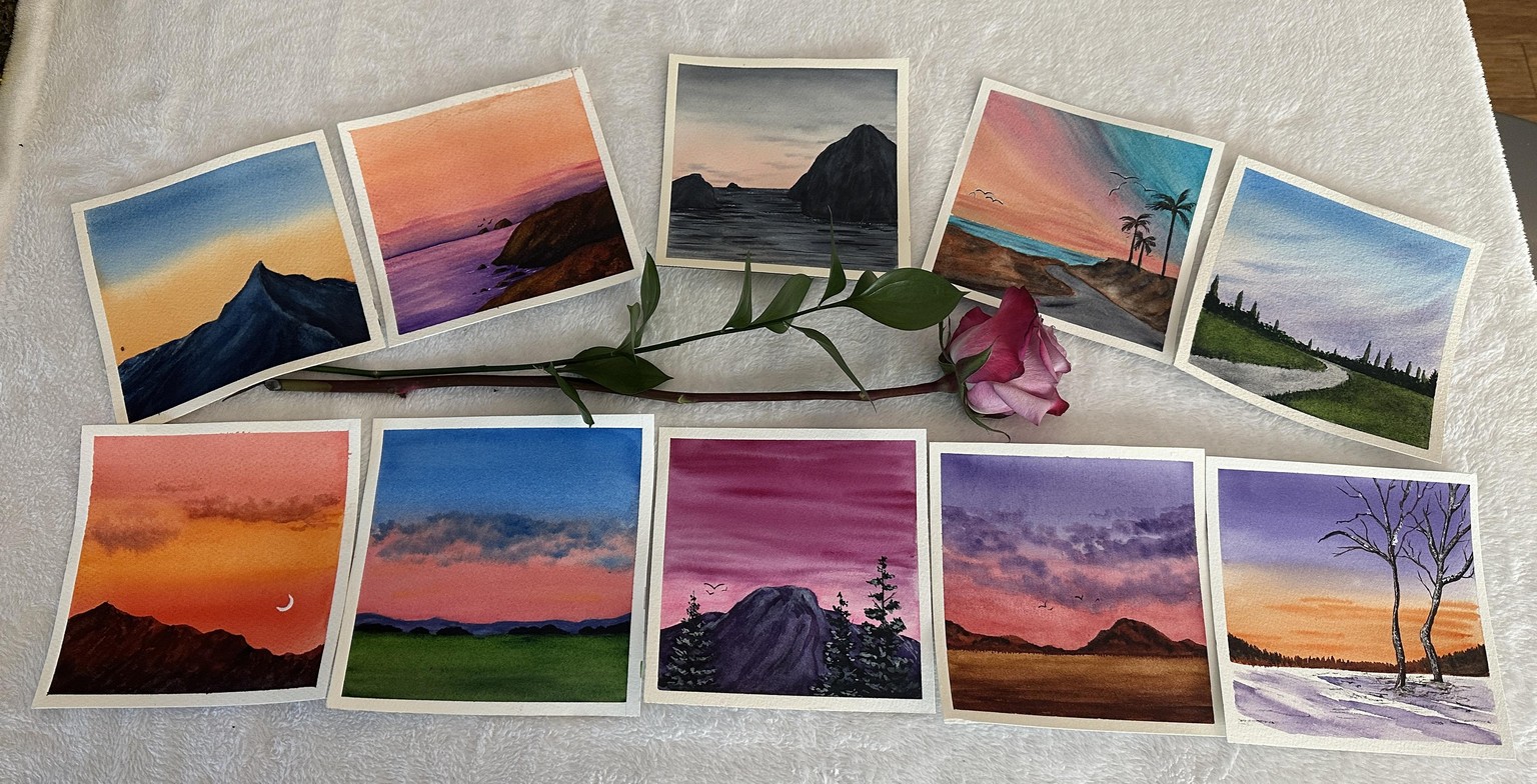 Watercolor Pastel Skies - image 3 - student project