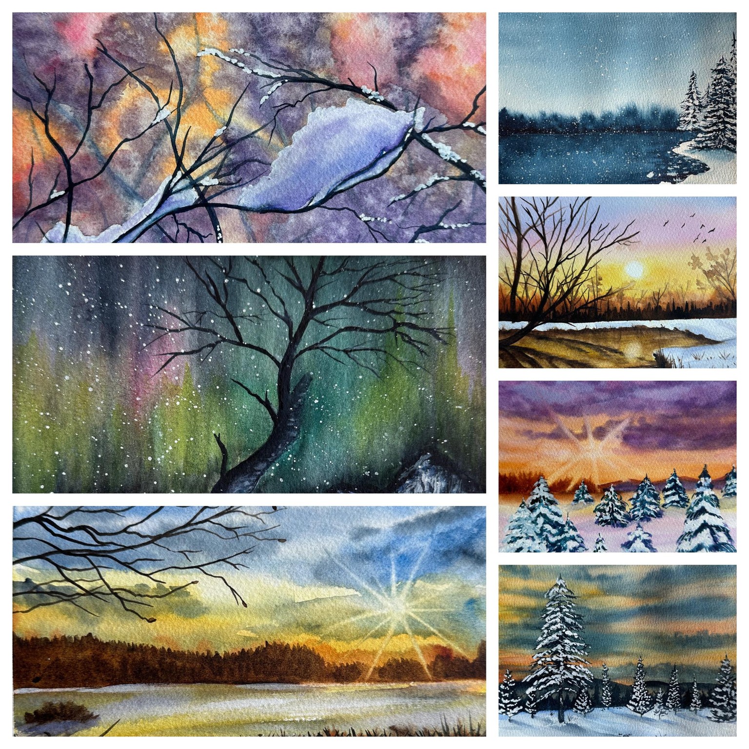 Watercolor Winter Wonderland - image 1 - student project