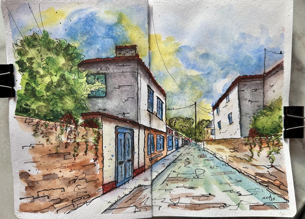 Urban Sketching - One Point Perspective - image 1 - student project