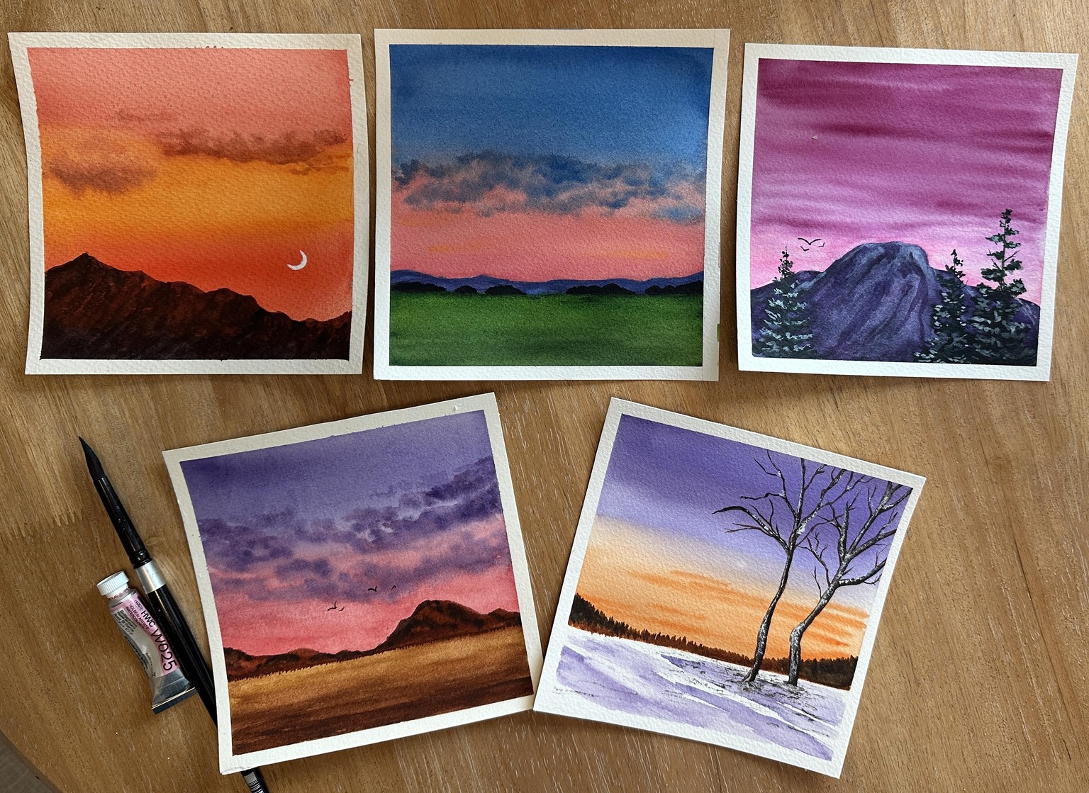 Watercolor Pastel Skies - image 2 - student project