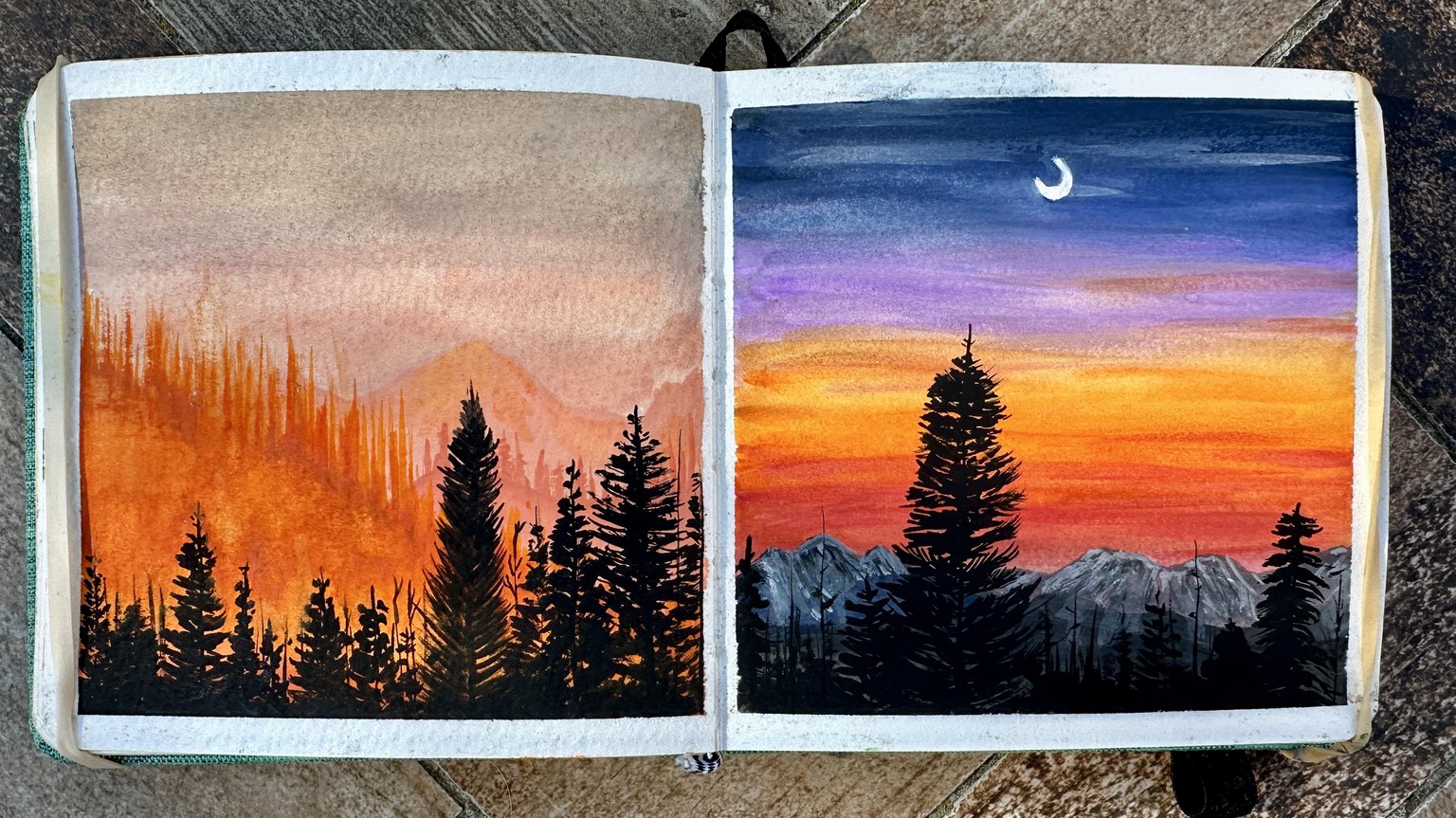 30 Gouache Landscapes w/Umashree - image 11 - student project