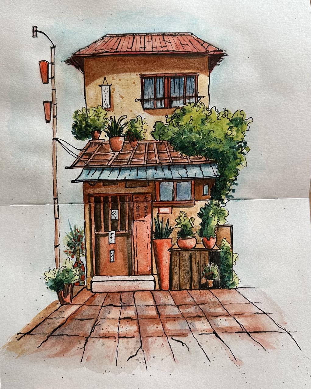 Pen and Ink House - image 1 - student project