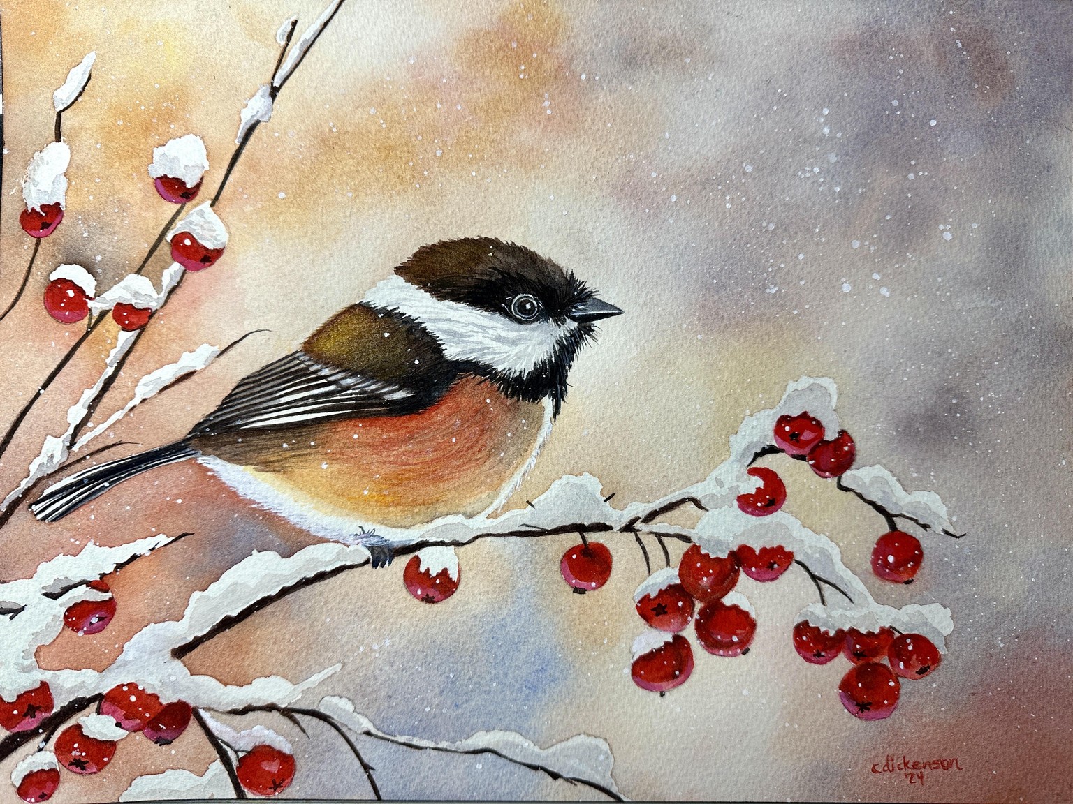 Cozy Winter Chickadee - image 1 - student project