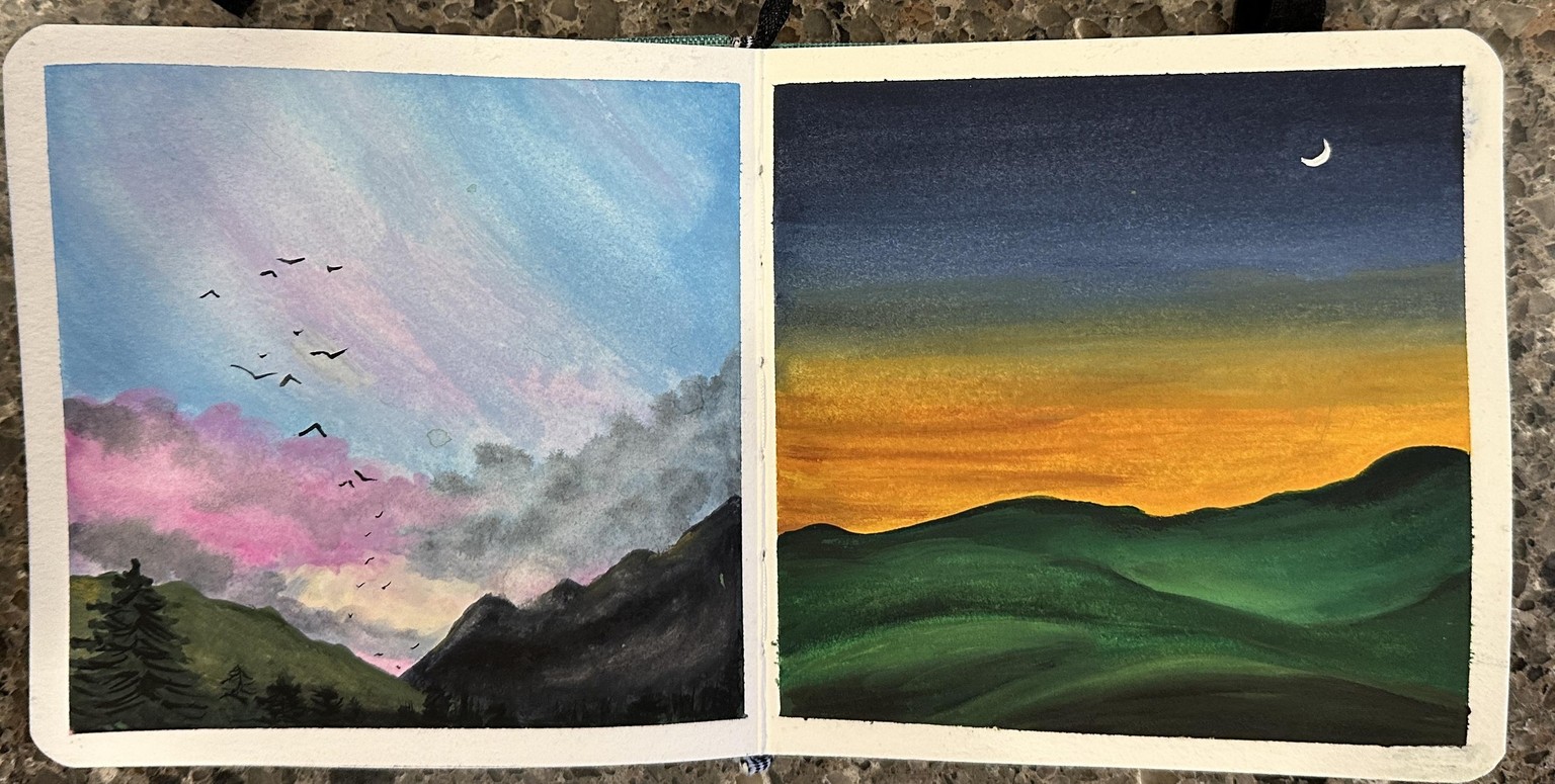 30 Gouache Landscapes w/Umashree - image 6 - student project
