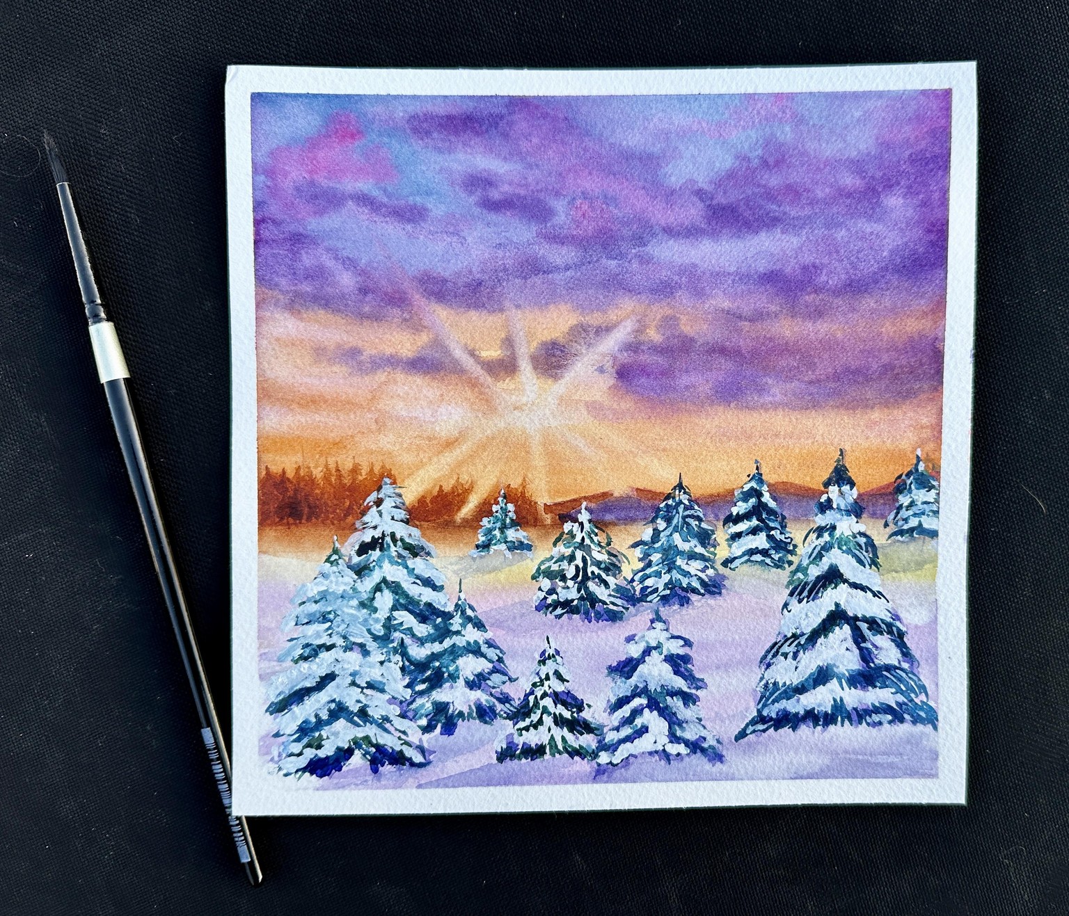 Watercolor Winter Wonderland - image 6 - student project