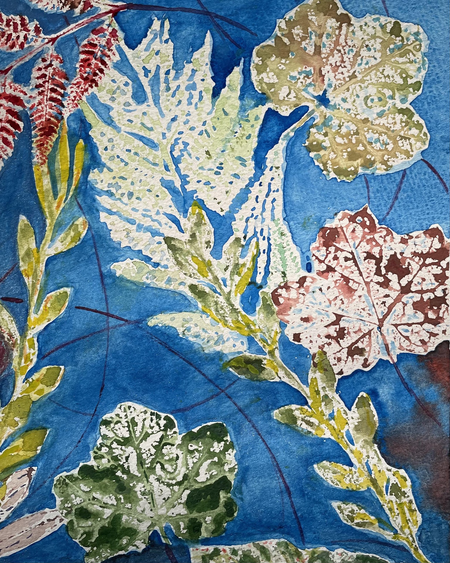 Green from my balcony (watercolor) - image 3 - student project
