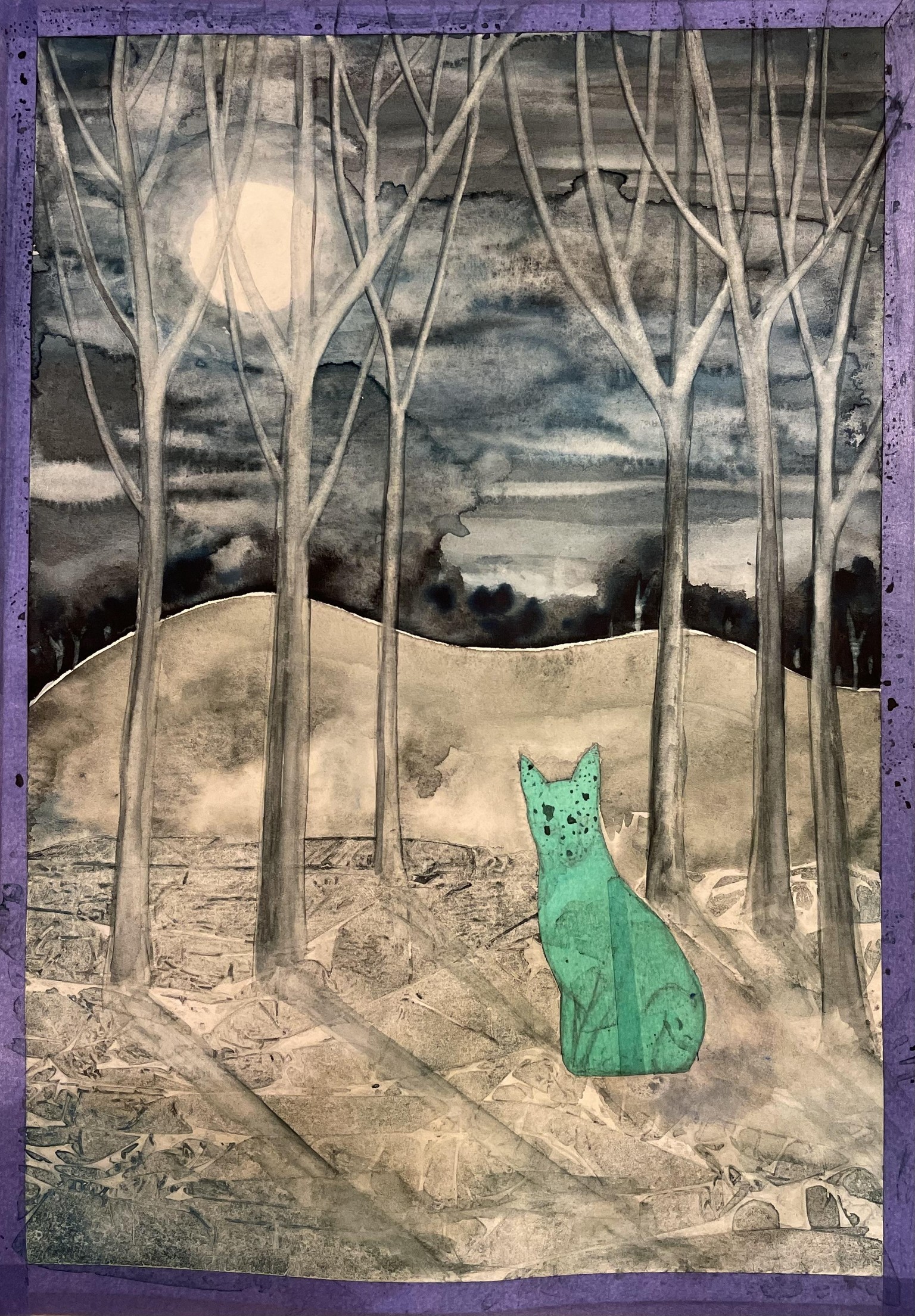 Woods  (2 way watercolors) - image 3 - student project