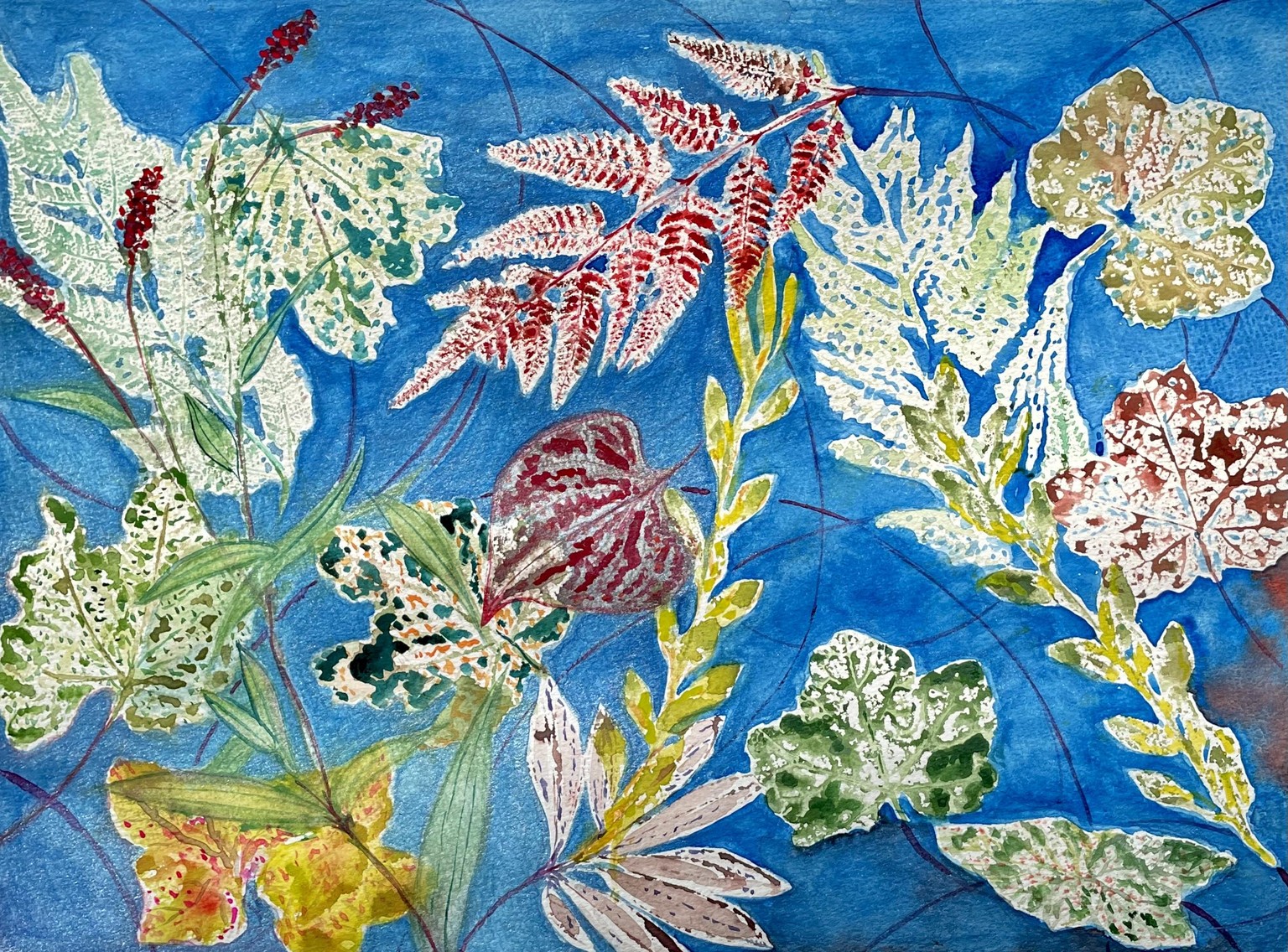 Green from my balcony (watercolor) - image 1 - student project