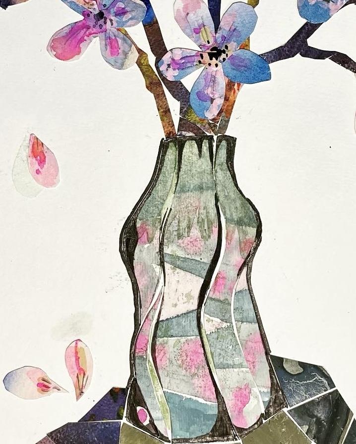 Flower/vase (painted paper) - image 5 - student project