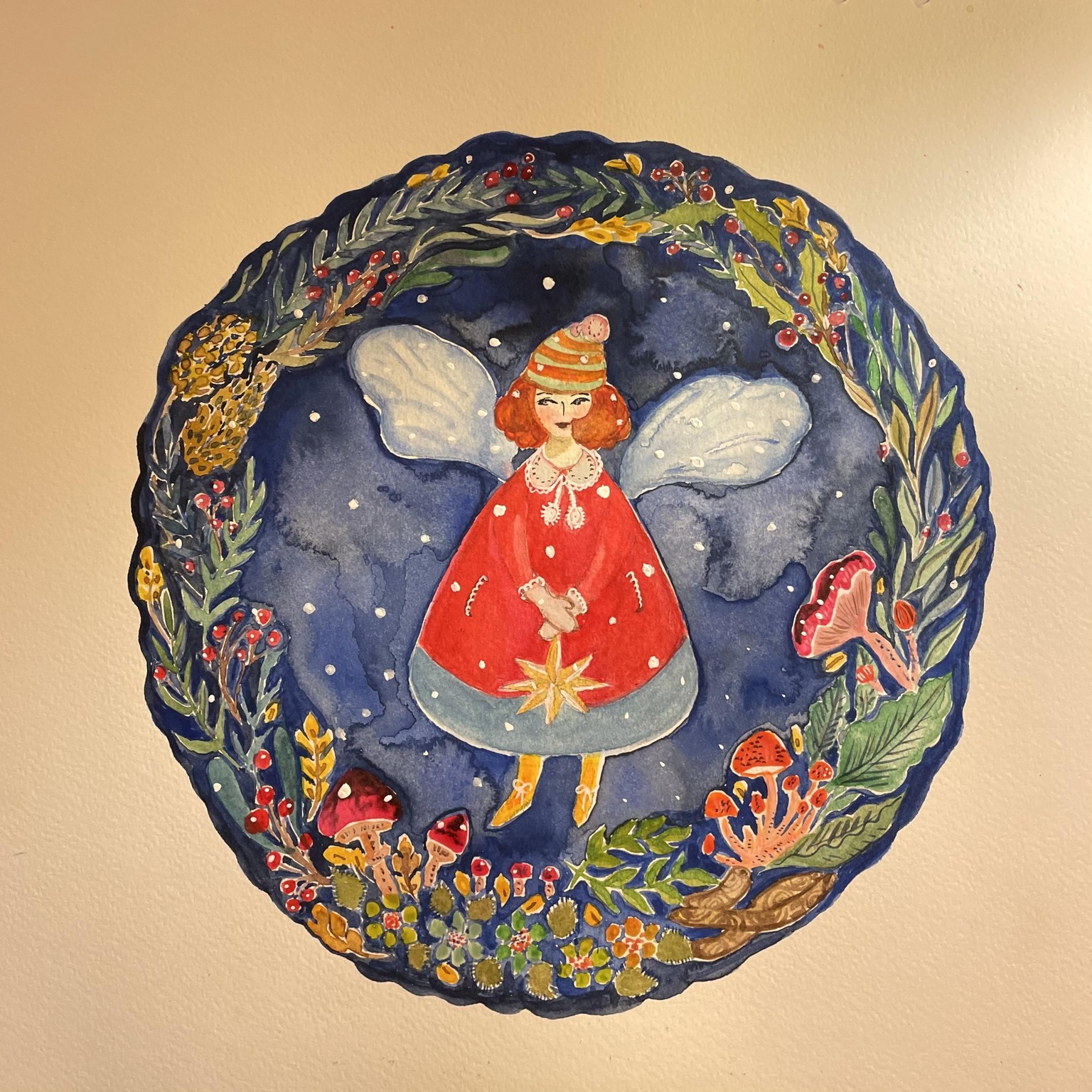 Little Winter Fairy (watercolor) - image 1 - student project