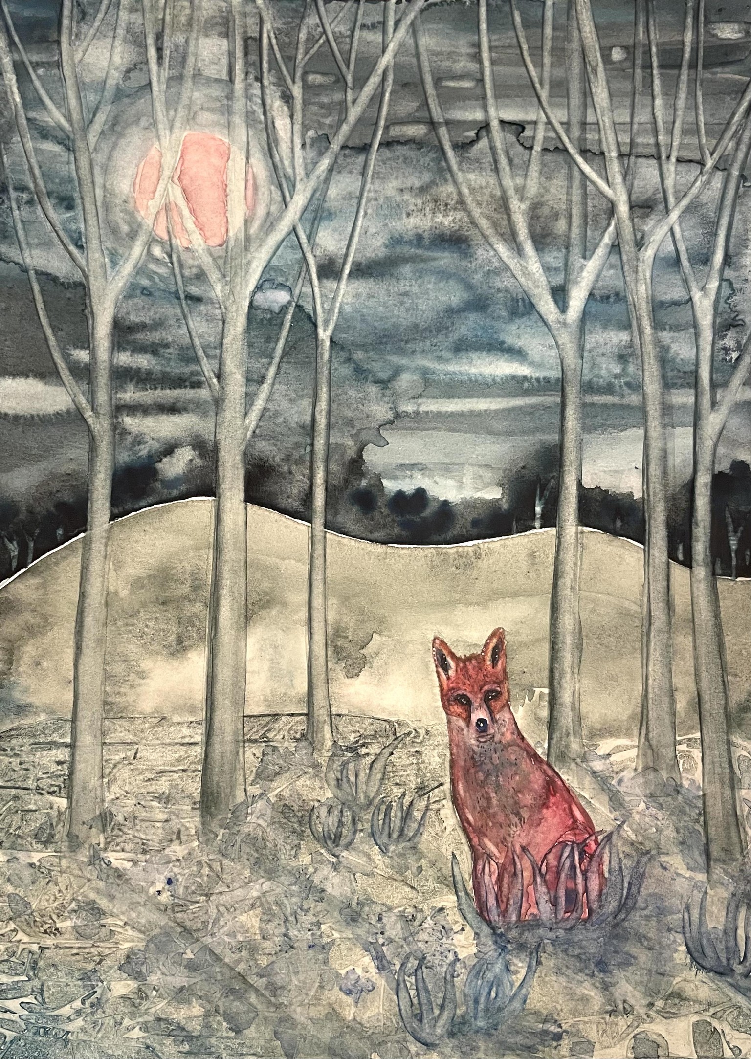 Woods  (2 way watercolors) - image 2 - student project
