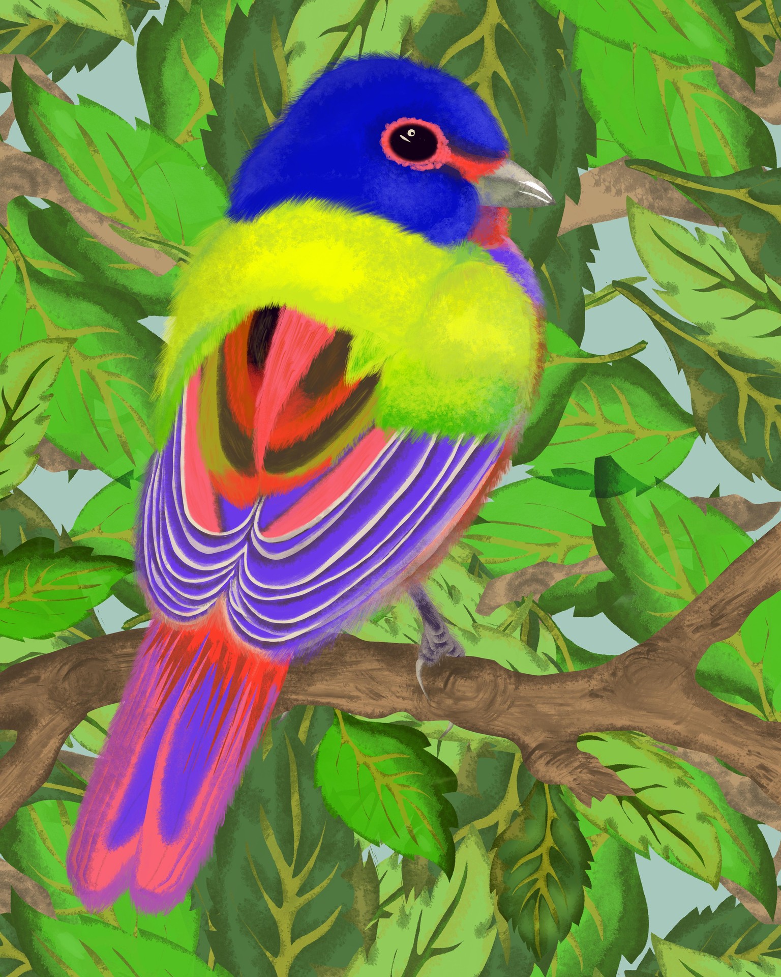 Colorful bird (fur-/+) - image 4 - student project