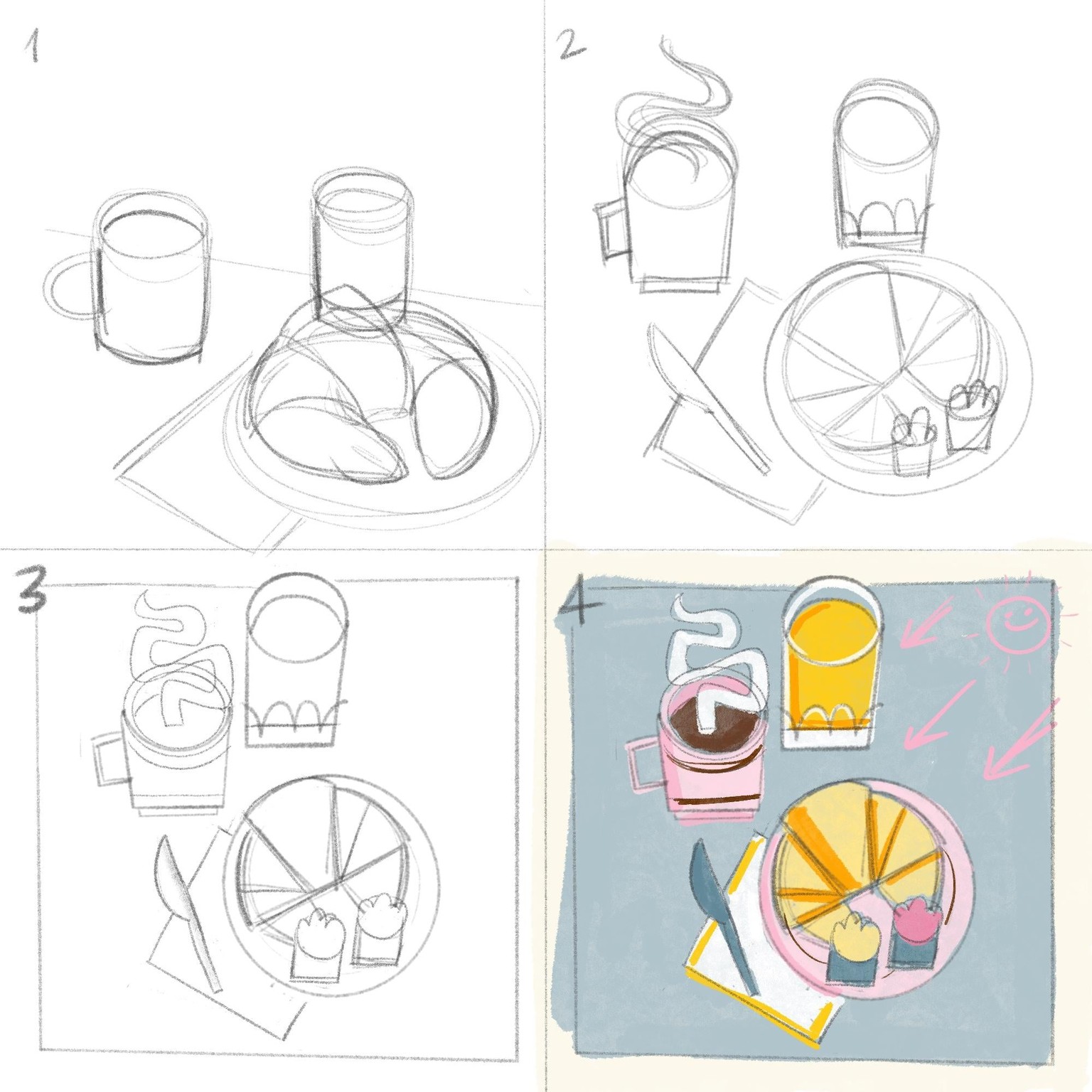 My Breakfast Still Life Illustration - image 2 - student project