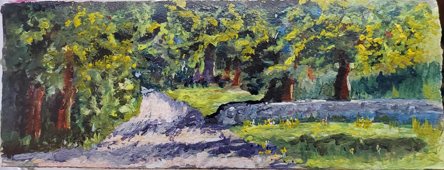 Impressionistic Hogsback in acrylic - image 1 - student project