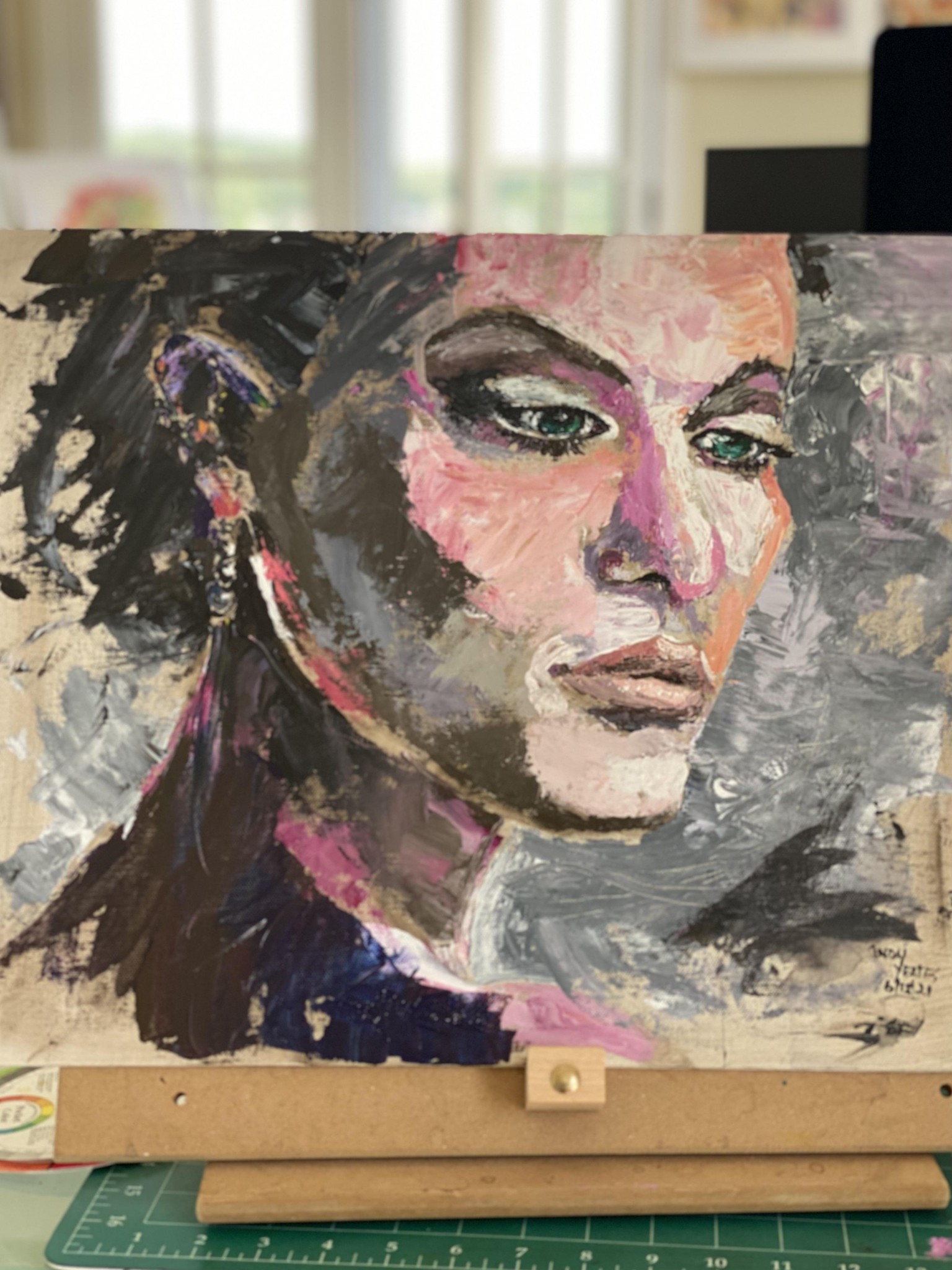 Portrait with palette knife - image 1 - student project