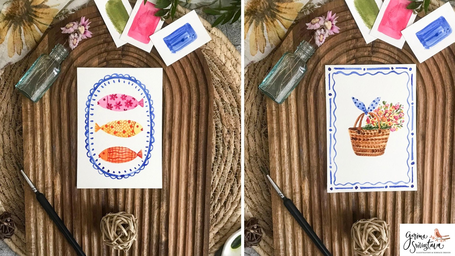 Sweet Summer Watercolors: Paint Delightful Postcards - image 2 - student project