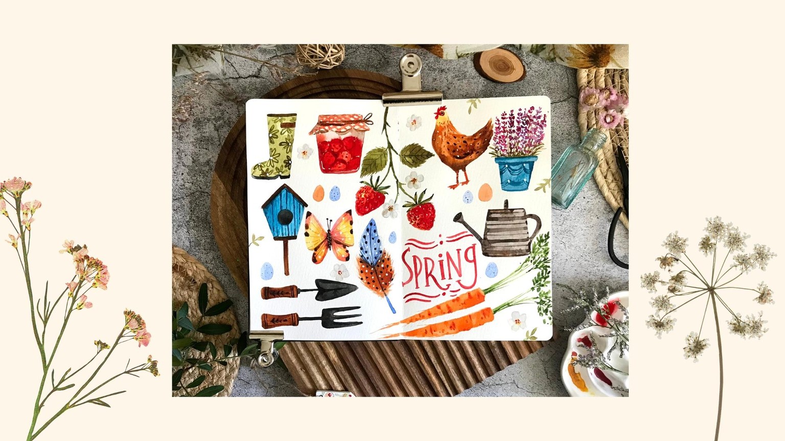 Grow Your Creativity: Daily Watercolor Sketchbook (Spring Edition) - image 1 - student project