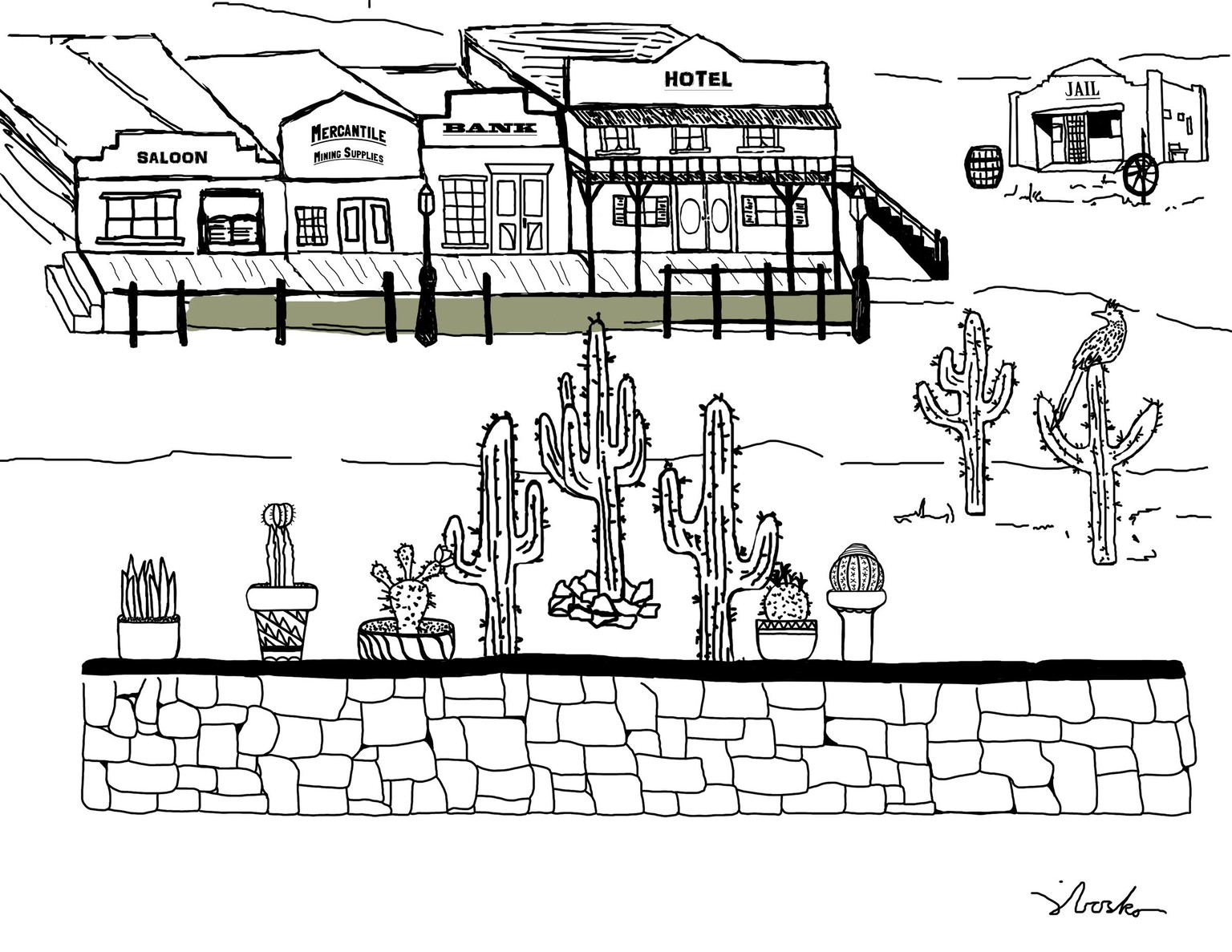 Wild West Cactus Town - image 3 - student project