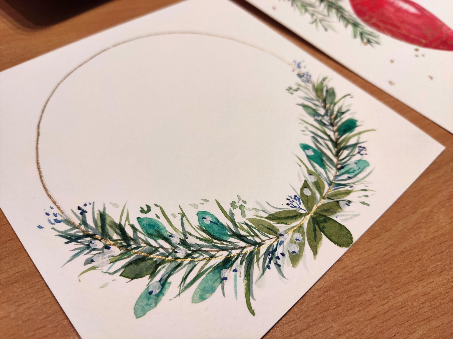 Watercolor Holiday Cards with a Touch of Gold - image 4 - student project