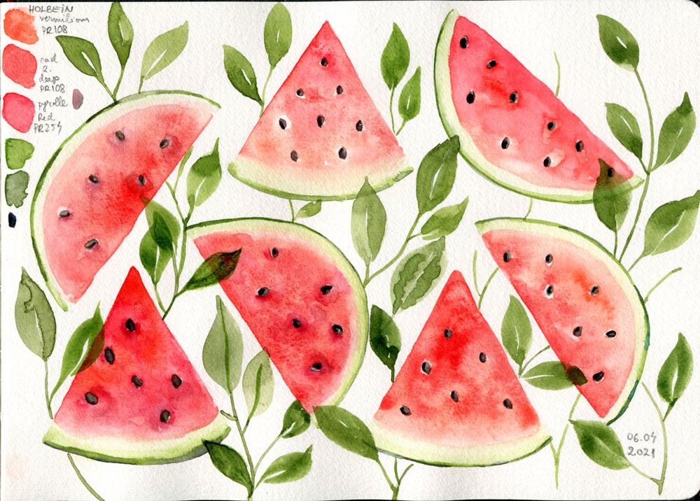 Watercolor and Watermelon - image 1 - student project