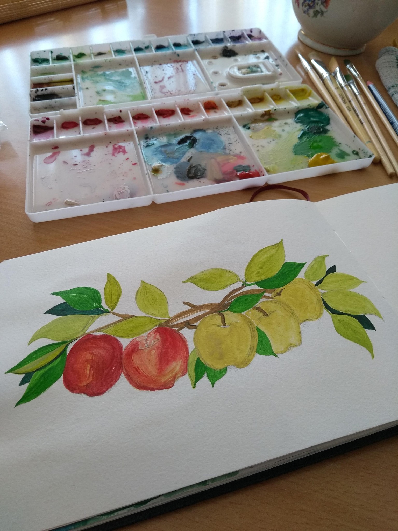 Gouache Apples - image 2 - student project