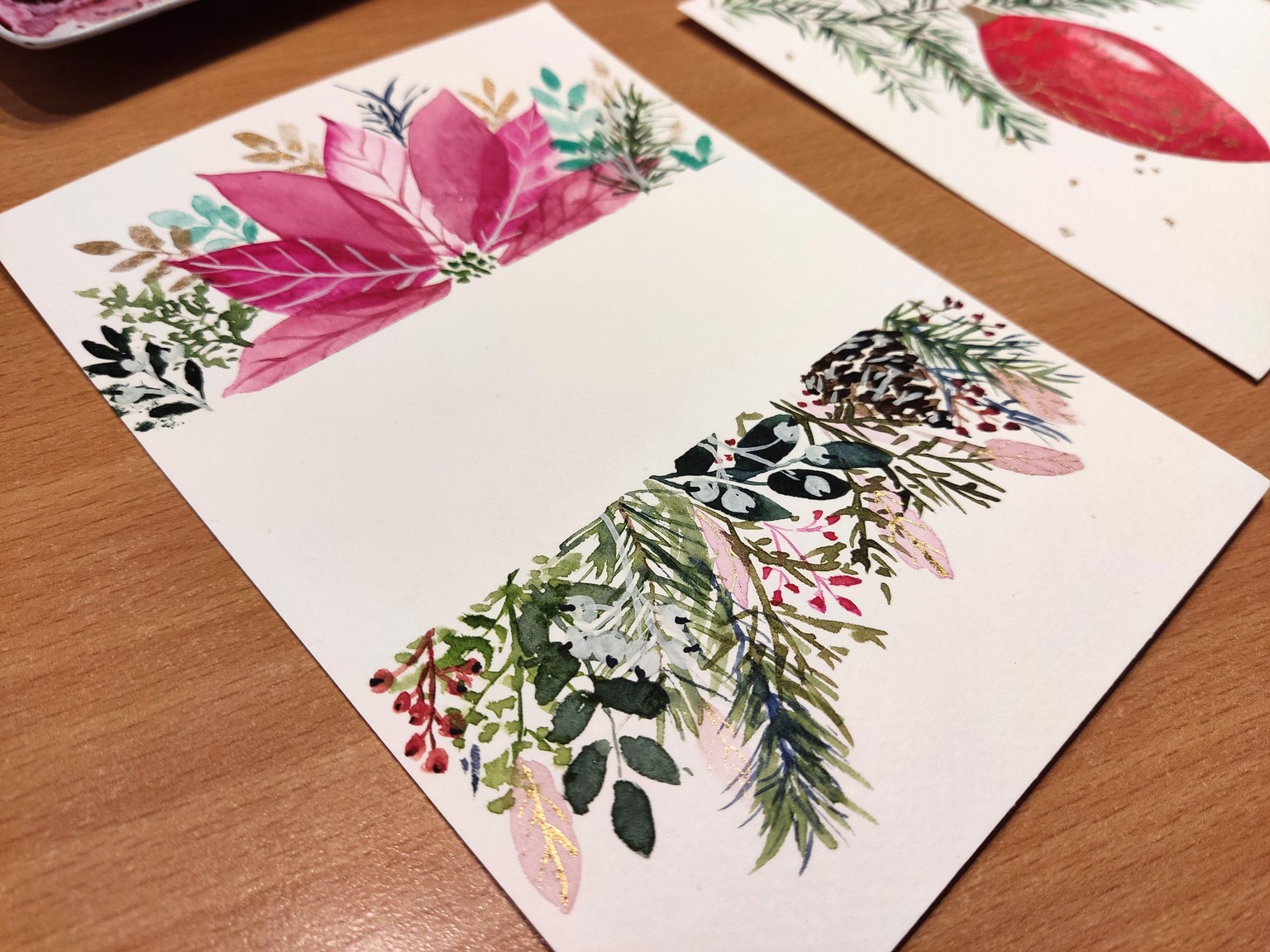 Watercolor Holiday Cards with a Touch of Gold - image 6 - student project