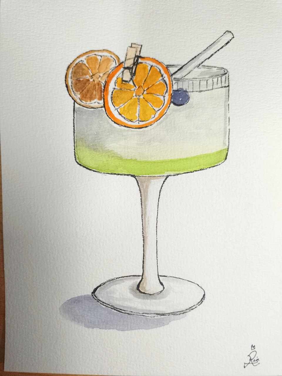 Summer drinks - Watercolor - image 2 - student project