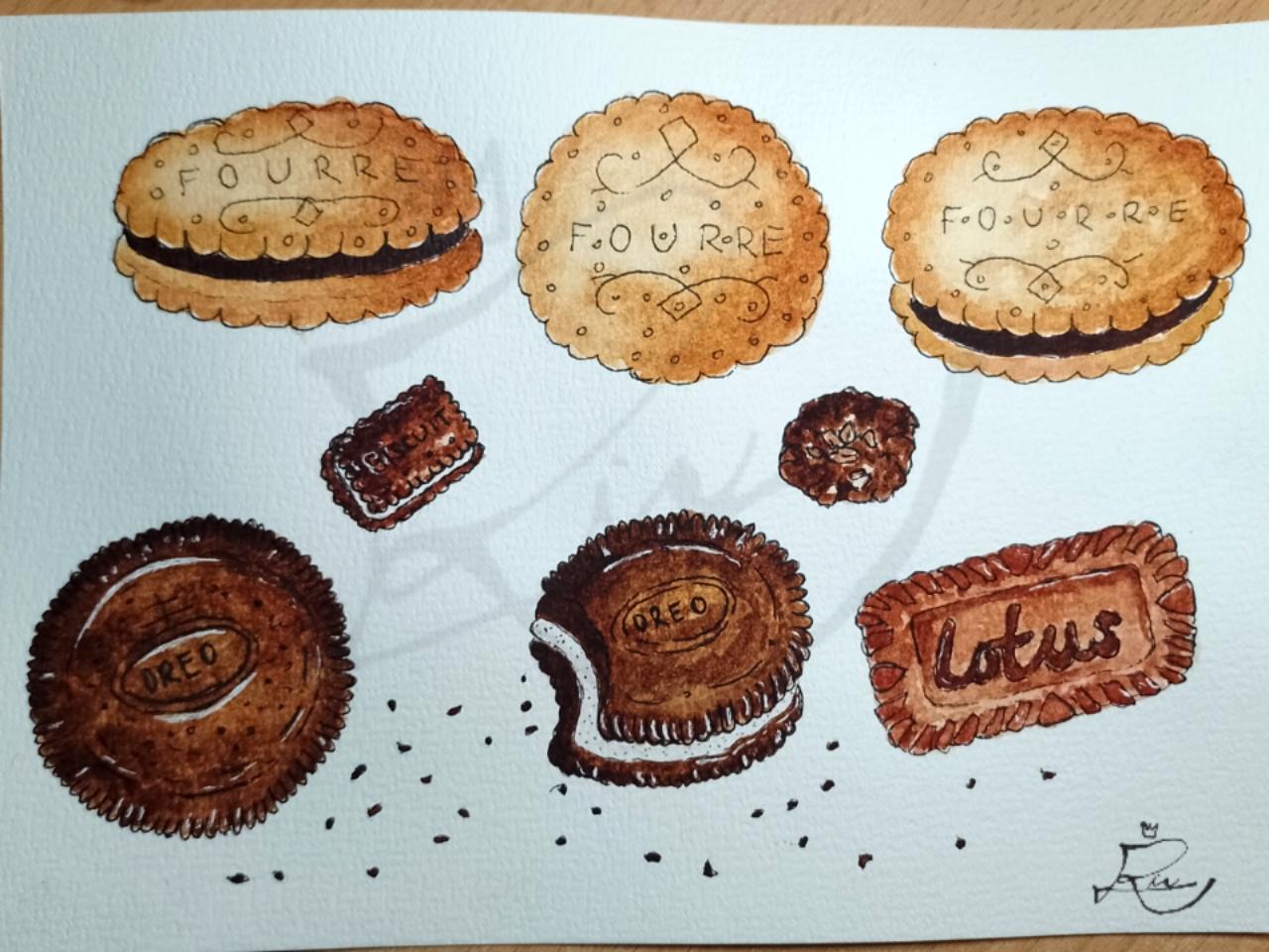 Fun and Easy Watercolors: Drawing cookies and pastry - image 2 - student project