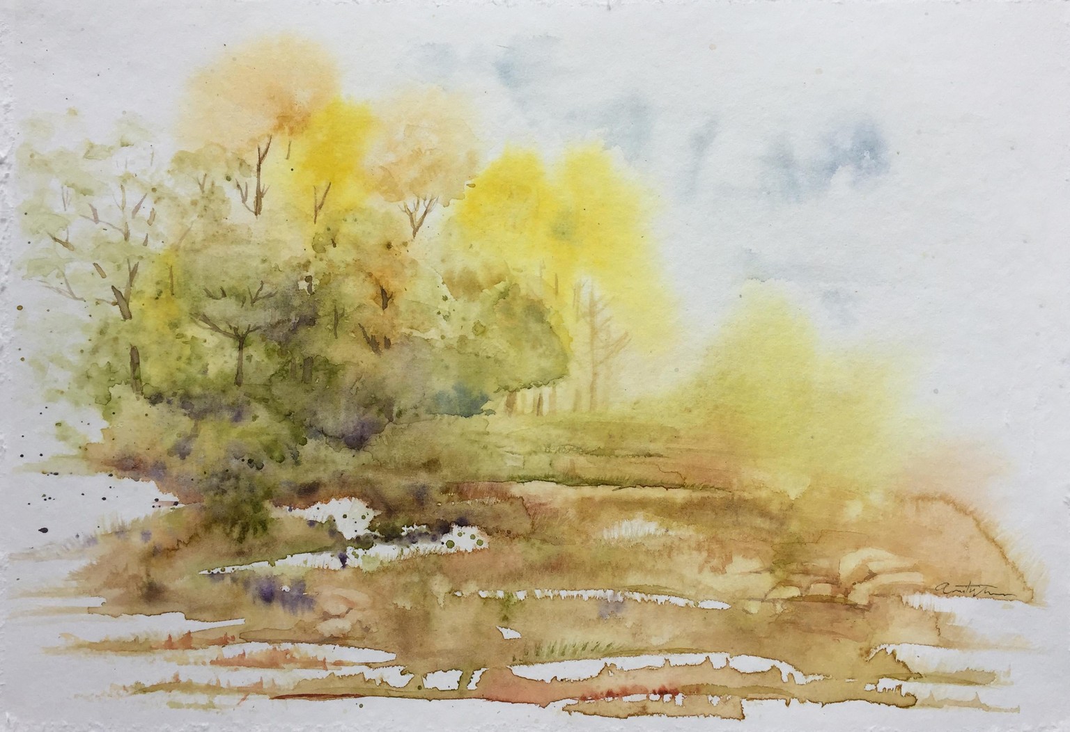 Spontaneous Watercolour Landscape 1 - image 5 - student project