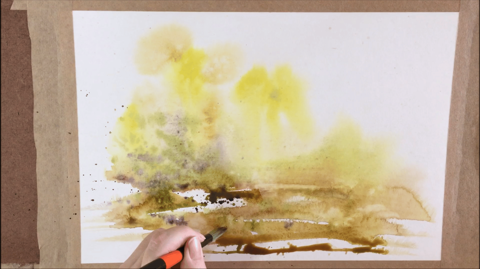 Spontaneous Watercolour Landscape 1 - image 2 - student project