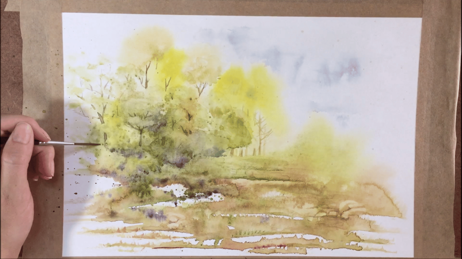 Spontaneous Watercolour Landscape 1 - image 4 - student project
