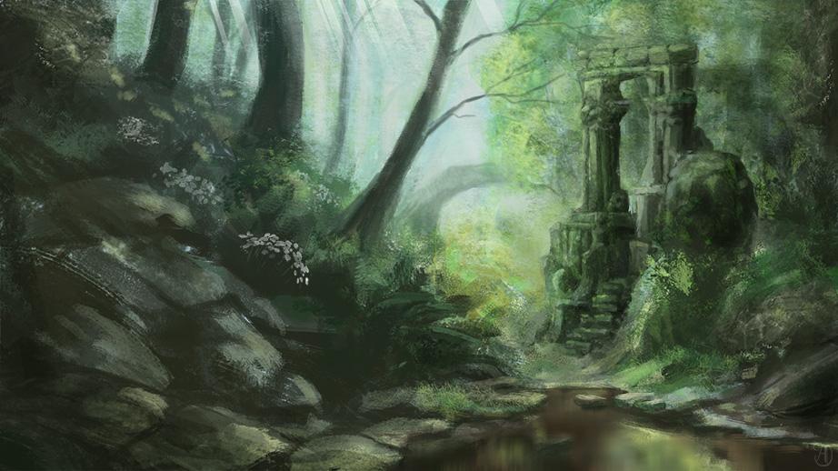 Digital Landscape Painting - image 2 - student project