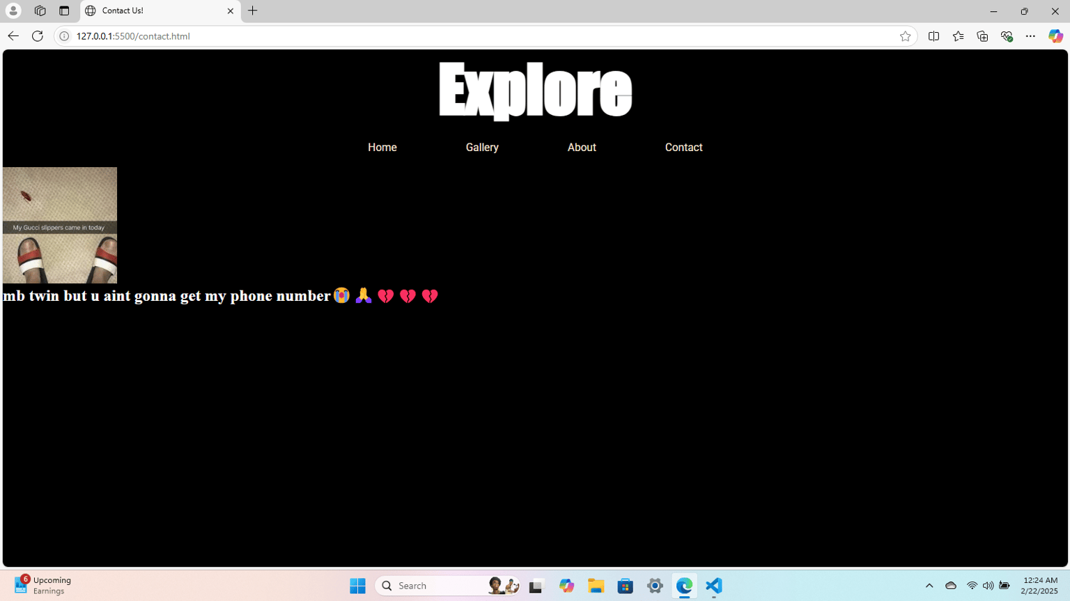 First Website Thanks To This Guy! - image 1 - student project