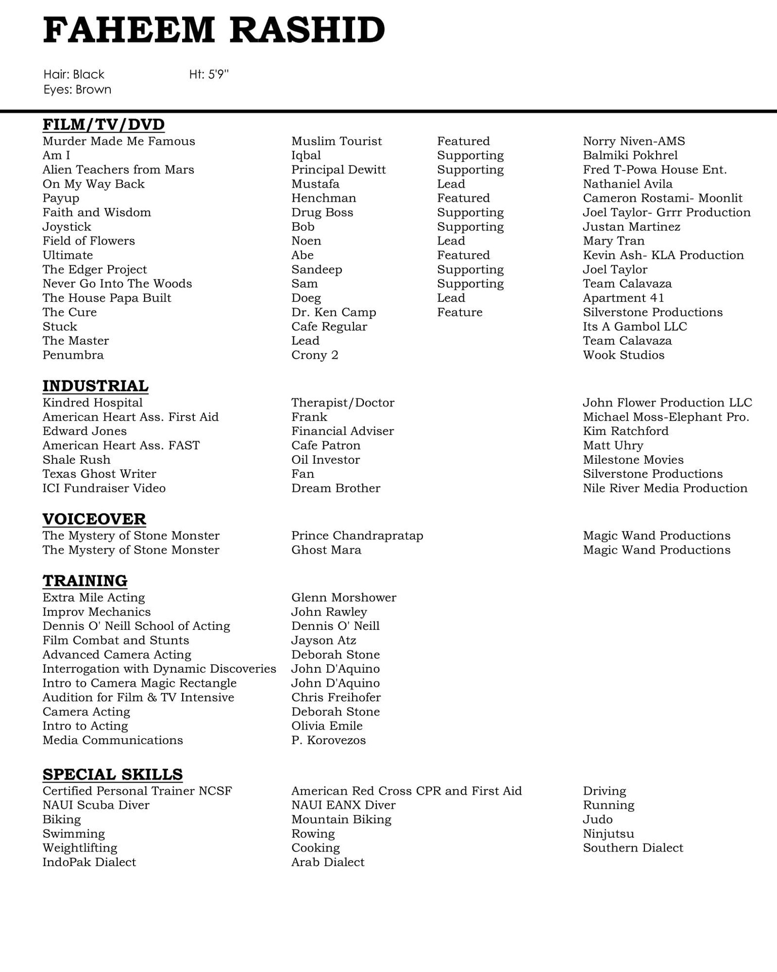 Head shots and resume - image 1 - student project