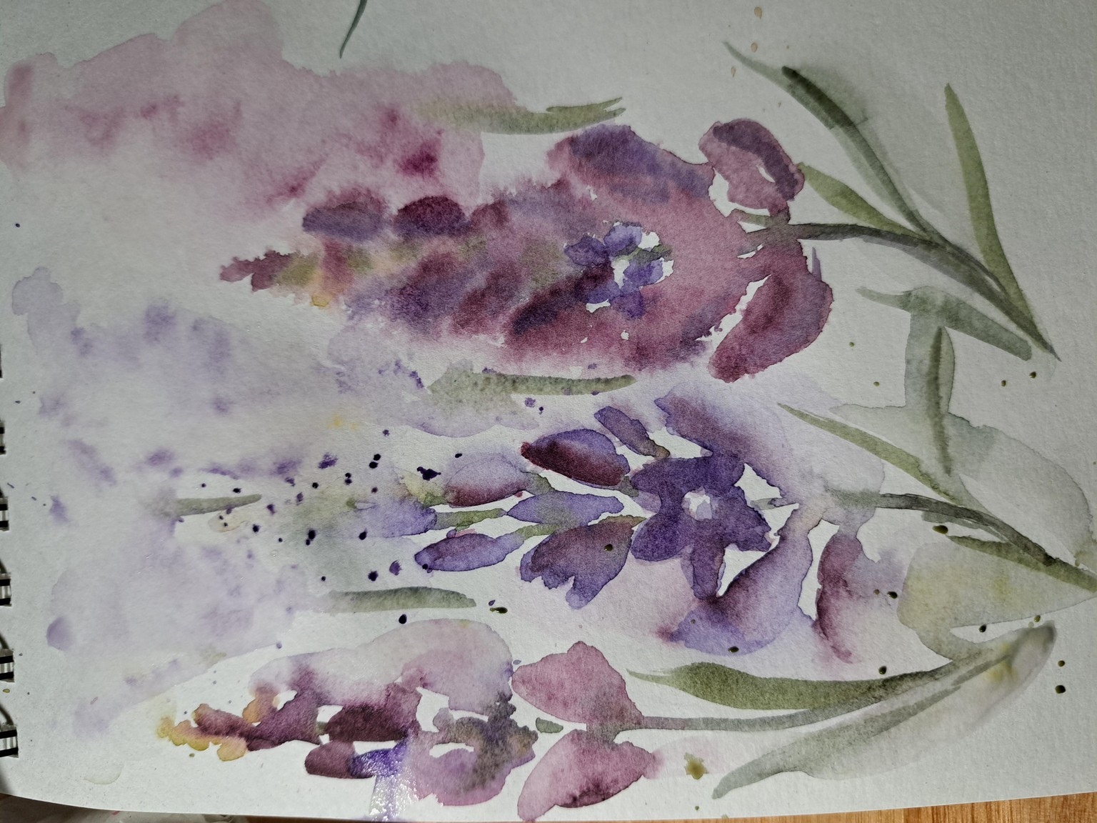 Desafio de verano en acuarelas . Flores silvestres con Nina - image 5 - student project