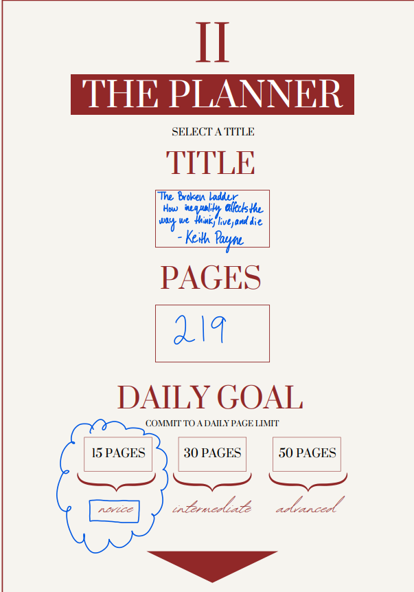 Reading Planner - image 1 - student project